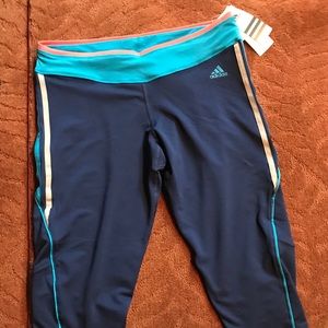 NWT Adidas work out pants shorter length mid calf